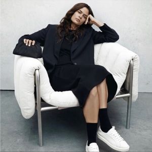 Zara Oversize Navy Pinstripe Blazer XL